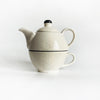 Monochrome Harmony Tea Set for One